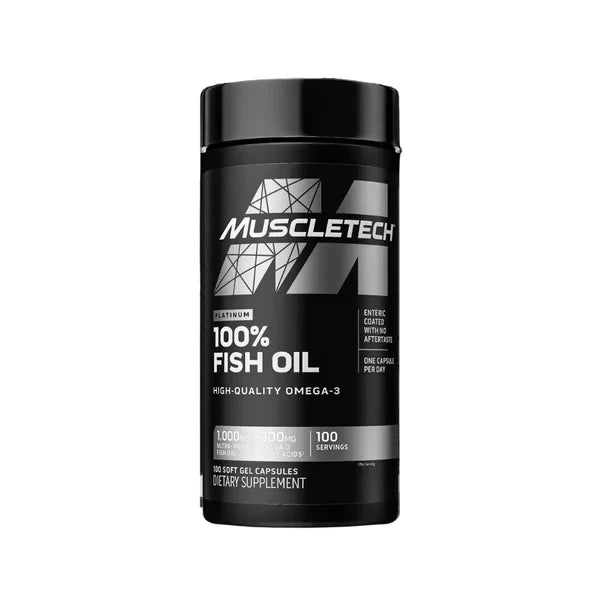 MuscleTech Platinum 100% Omega Fish Oil | 1000mg Softgels | Supports Heart, Brain & Joint Health | Ultra-Pure Triple Strength Formula